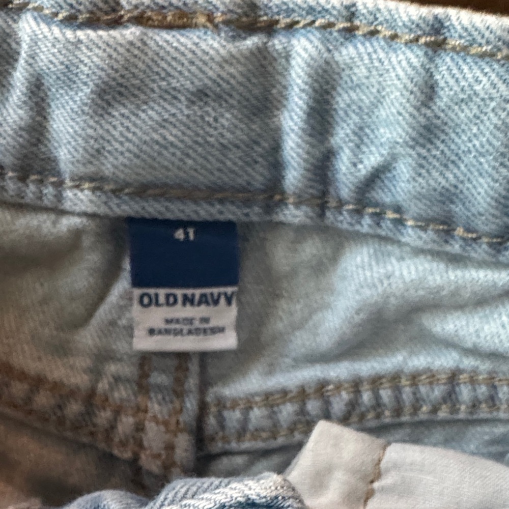 Old Navy Two-Pack Distressed Denim Shorts - Light Blue & Dark Blue - Picture 3 of 8